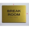 CAADASigns.com Break Room Sign -Gold(Aluminiu