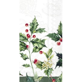 IHR Ideal Home Range Dinner Napkins Disposable 3-Ply Paper Hand Towels, 8.5" x 4.5", Alexa (Cream), 16-Count