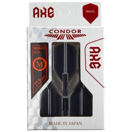 Condor Darts, Medium 27.5 cm Condor Axis Shape, Set of 3 Flights and 3 Shafts, Dark Noir, Adult