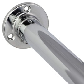 Gedotec Clothes Rail Round Wardrobe Rail for Wardrobe & Furniture | Cupboard Tube 1500 mm | Cupboard Rail Chrome-plated Steel | Furniture Pipe Diameter 25 mm | 1 Piece - Furniture Rail with 2 Pieces