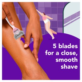 joy Womens Razor Blade Refills, 12 Count, Purple, Lubrastrip to Help Avoid Skin Irritation