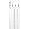 IF&D - Fabrics and Drapes - 4 Pack - 30 Inch (2 1/2 Foot) Flexible Clear Acrylic Lucite Drapery Curtain Pull Wands - for Easy Open and Close of Window Treatments #0288