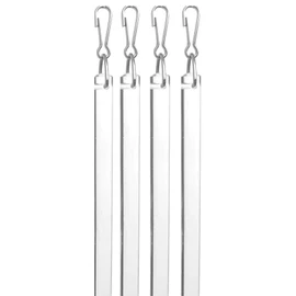 IF&D - Fabrics and Drapes - 4 Pack - 30 Inch (2 1/2 Foot) Flexible Clear Acrylic Lucite Drapery Curtain Pull Wands - for Easy Open and Close of Window Treatments #0288