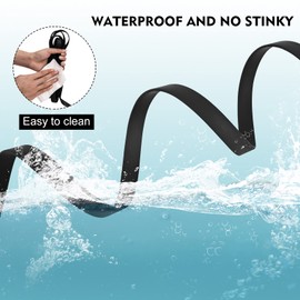 Waterproof Dog Long Leash Durable Training Leash Great for Outdoor Hiking, Training, Yard, Beach and Swimming (Black, 30ft)