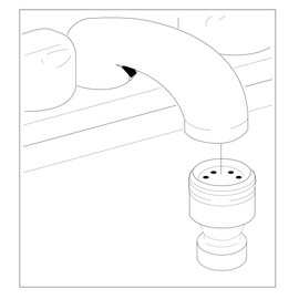 Plumb Pak PP800-6 Faucet Aerator Adapter with Small Diameter Nipple, Chrome Plated