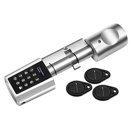 VisorTech WLAN Lock Cylinder: Electronic Door Lock Cylinder with App, Transponder & Number Code (WLAN Door Lock, Electric Lock Cylinder, Change Code Internet)