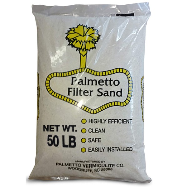 Palmetto Poolfilter-50 Superior Pool Sand Filter – 20# Grade – Formulated for All Residential, Commercial Pool Sand Filters - 50 Pounds