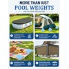 20 Pack Pool Cover Weights with Hooks, 500D PVC Pool