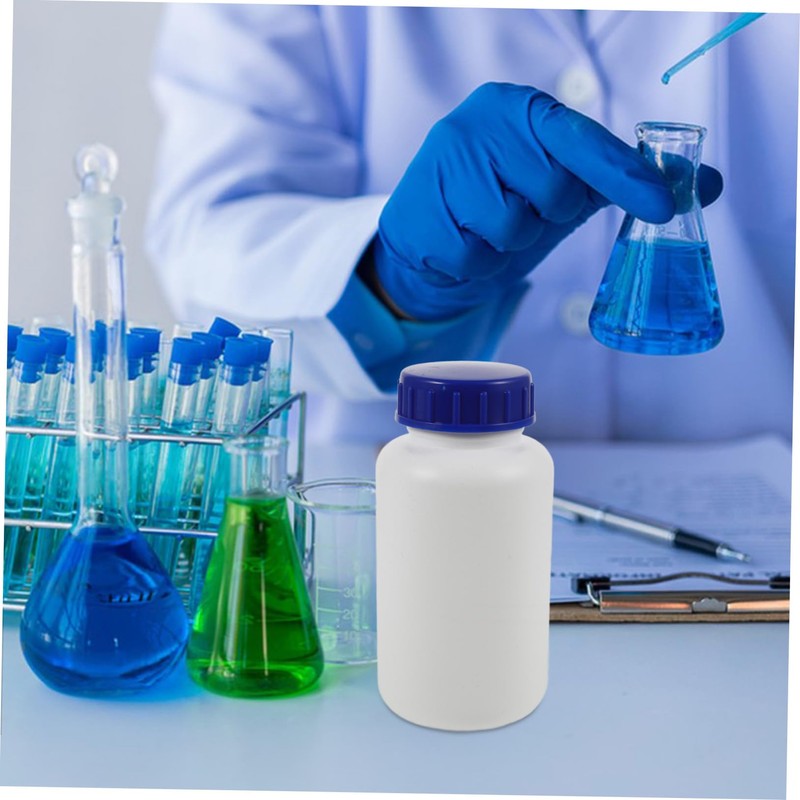 VILLFUL 3pcs Chemical Sample Bottles with Caps Sealed Plastic Containers