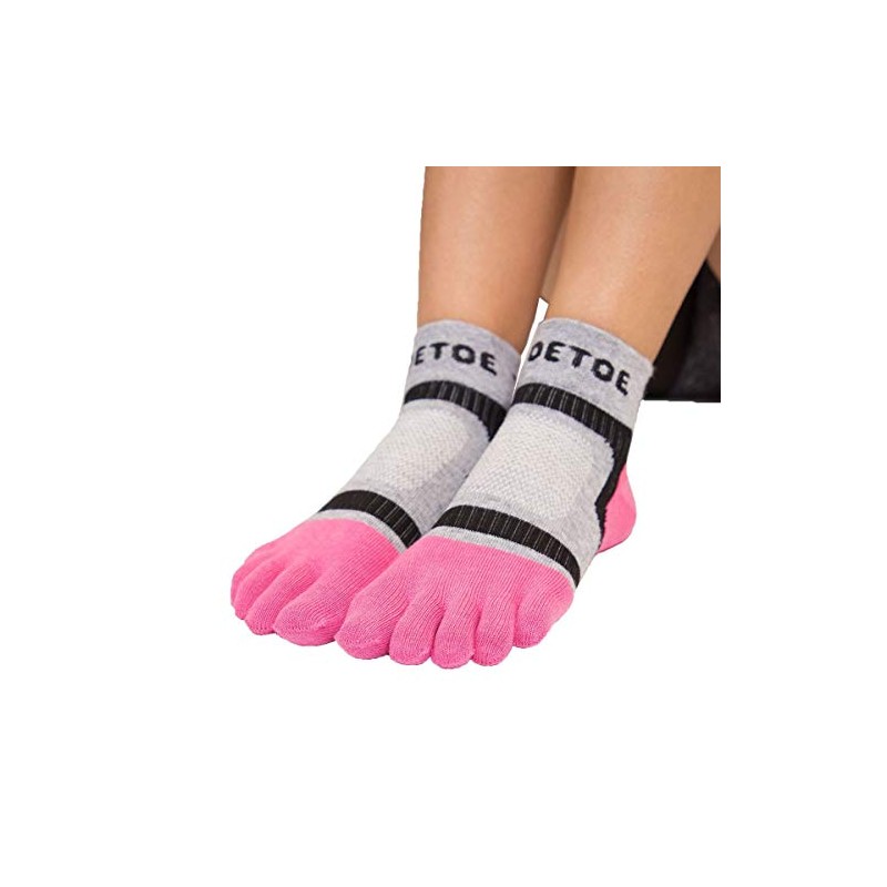 TOETOE® Sport Light Runner Toe Socks, pink, 36-39
