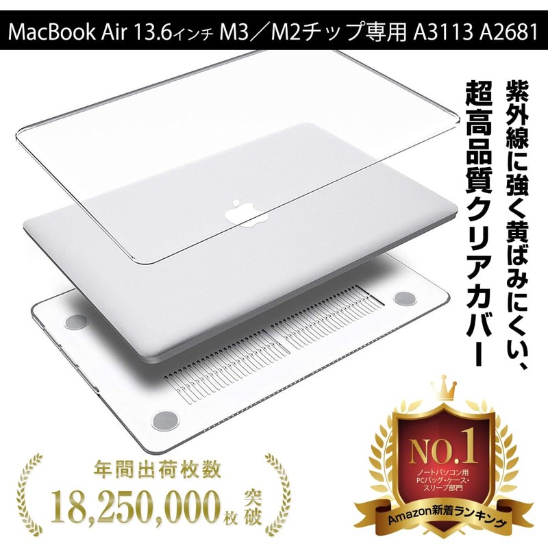 HOGOTECH Case [For MacBook Air 13-inch M3 M2] 2024 2022