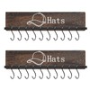 FANGSUN Hat Rack for Wall, Wooden Baseball Cap Organizer with