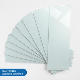 M MOFIT Metro Subway Tile Stickers Heat Resistant Stick on Tiles for Kitchen,Large Stick on Bathroom Wall Tiles Waterproof Glossy MM 100x300(Beige 16 PCS)