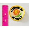 Vintage Calendula October Patch Embroidered Flowers Of The Month Sew