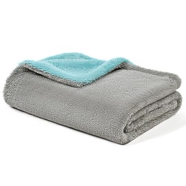 BESSONLE Car Drying Towels Extra Large Super Absorbent，1300 GSM Microfiber Drying Towels Car Detailing, 24in x 36in Car Towels Drying(1 Pack Blue/Grey)