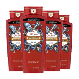 Old Spice Body Wash for Men Wild Collection Krakengard Scent Pack Of 4, citrus, 21 Fl Oz