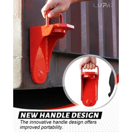 Lupar Heavy-Duty Shipping Container Jack Lug with U-Shaped Handle, Storage Container Leveler Booster, Red