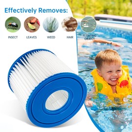 WuYan 2pcs Replacement Swimming Pool Filter Compatible with Best-way I 330 Gallon Inflatable Pool Filter Pump Filter