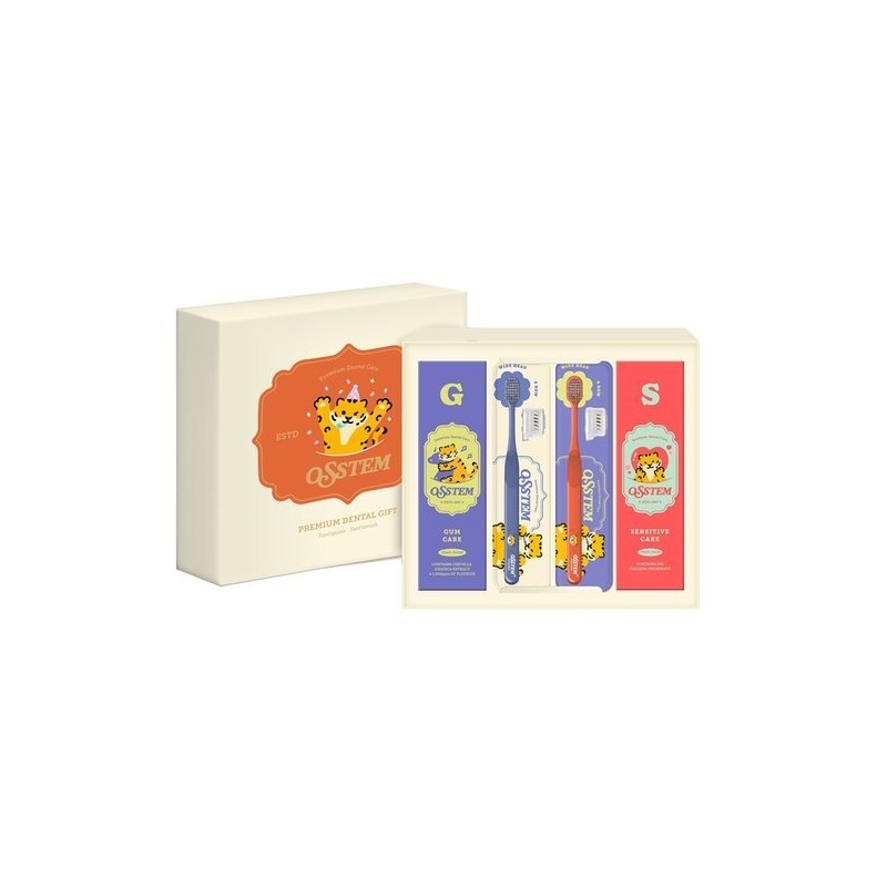 Osstem Dental Care Gift Set (2 Toothpastes + 2 Toothbrushes)