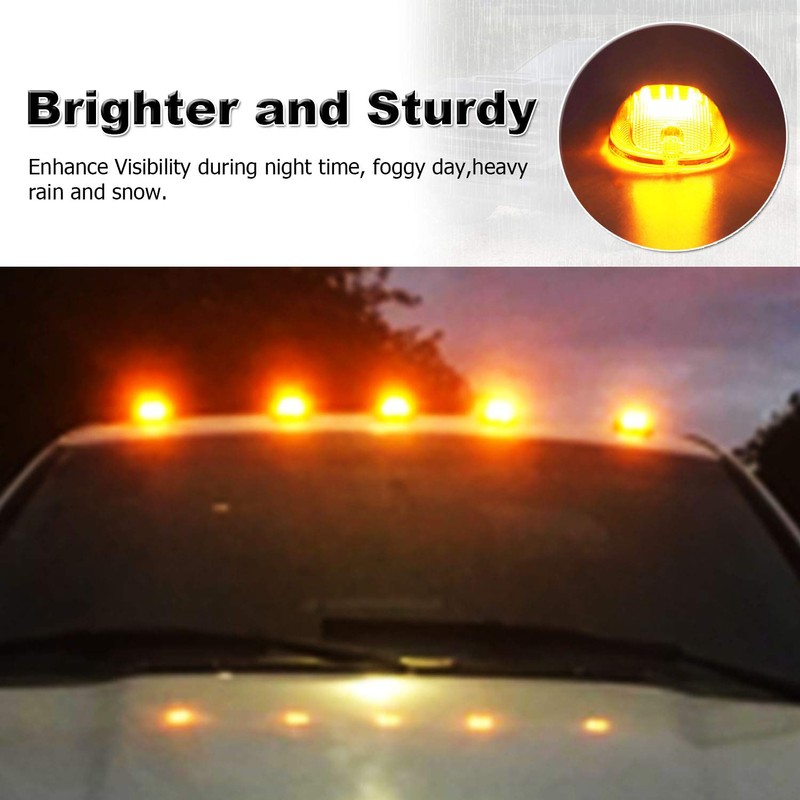 Tresound Cab Roof Marker Lights for 2003-2016 Dodge Ram 1500