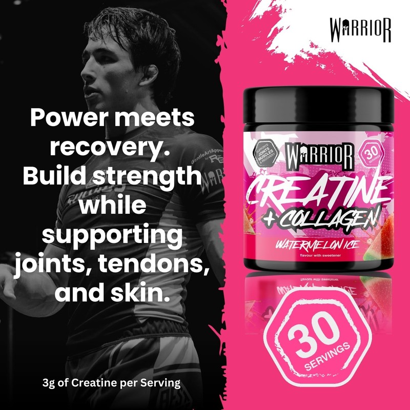 Warrior Creatine Monohydrate Powder + Hydrolysed Collagen Peptides 270g (30