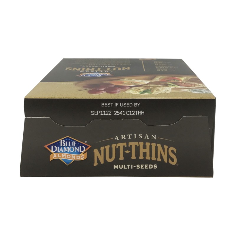 Blue Diamond Gluten Free Nut Thin Cracker Crisps, Multiseed, 4.25