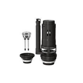 R&T Universal Dual Flush Valve for 2-piece Toilet with Top Push Button Toilet Repair Kit Inside Tank Compatible with 3-Inch and 2-Inch Toilet Drain Outlet A2422