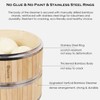 AutJrny 11.8-Inch Vertical Bamboo Steamer Basket, 2-Tier with Stainless Steel
