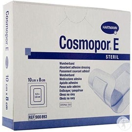 COSMOPOR E steril selbstklebend Vlieskompresse 10 cm x 8 cm x 25 Chirurgischer Schnitte Verbrennungen