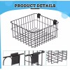 Vesici 4 PACK! Assorted Heavy Duty Slatwall Baskets, Black Vinyl