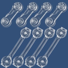 KEWAYO 8pcs Child Safety Lock Transparent Anti-Opening Multi-Functional Soft Strap Safety Lock Anti Pinch Safety Protection Buckle