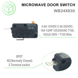 LONYE SZM-V16-FD-62 WB24X830 Monitor Switch RE2 Replacement for GE Starion Microwave 3405-001033 WB24X0800 WB24X800 AP2024338 PS237422 DE34-20019A(Normally Closed)(Pack of 2)