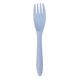 Juego de Utensilios de Viaje, Cubiertos de Paja de Trigo, Tenedor Reutilizable, Cuchara, Cuchillo a Prueba de Arañazos con Caja para Picnic para la Escuela (Azul)