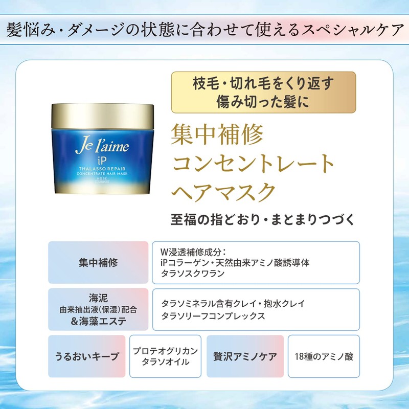 KOSE Jureme iP Thalasoli Repair Concentrate Hair Mask 200g