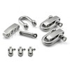 Set of 3 Stainless Steel Shackle Paracord Bracelets Cords with