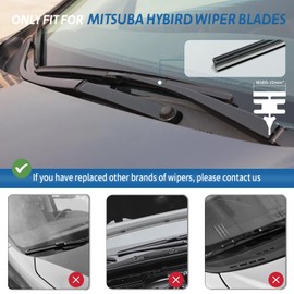 ASLAM Recambios de limpiaparabrisas de 24 pulgadas + 17 pulgadas para limpiaparabrisas Infiniti QX50 Original Mitsuba Hybrid (1 par)