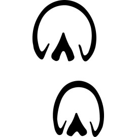 horse  track / footprint sticker /  hoof print decal