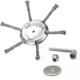 4PCS Universal Steel Wire Trimmer Head 6 Inch Wire Trimming Head Steel Wire Grass Trimmer Head for Weedeater (Silver-Electric 6-Blade Head)