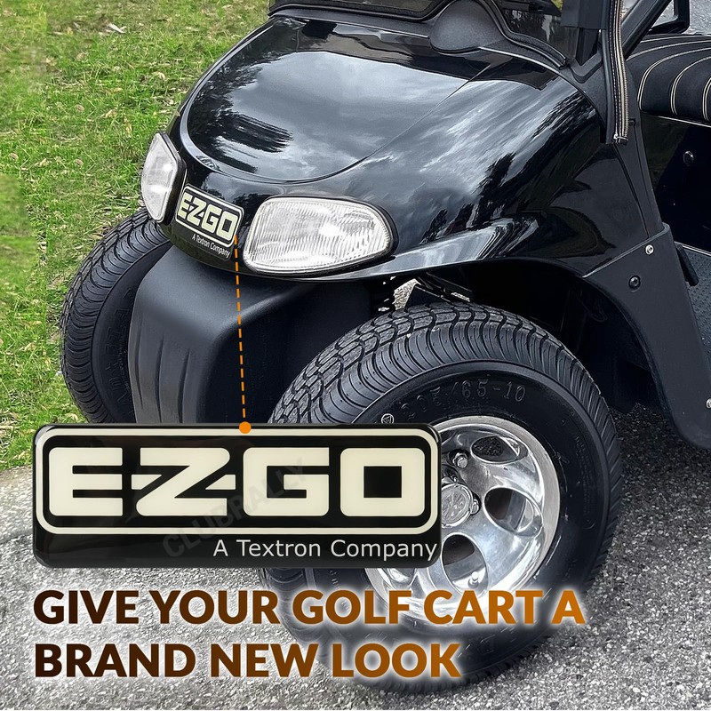 CLUBRALLY EZGO Front Name Plate, EZGO Emblem for 2008-Up RXV,