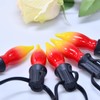 12 Pack C18 Red and Yellow Christmas Flame Candle Lights
