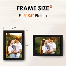 FIXSMITH 4x6 Picture Frame Set of 10, 4x6 Photo Frames Bulk with HD Plexiglas...