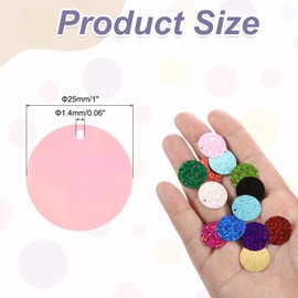 MECCANIXITY 100 Pcs Flat Round Sequins 25mm/1 Inch Loose Paillettes Craft Sewing Sequins with Single Side Hole for DIY Embroidery Clothing Jewelry Making, AB Light Pink