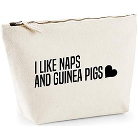 Hippowarehouse I Like Naps And Guinea Pigs printed make up cosmetic wash bag 18x19x9cm