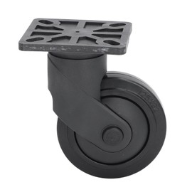 Leapiture 5 Inch Universal Trolley 400lb Load Casters Industrial Rubber Casters Swivel Plate Casters for Heavy Load Movement