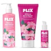 PLIX' - THE PLANT FIX Hibiscus Frizz Control Hair Serum 50ml + Bond Repair Shampoo 200ml + Conditioner 175ml | Protects & Smoothes Frizzy Hair| 3x Strength with Fiberhance