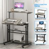 Panta Mobile Standing Desk, Adjustable Rolling Computer Desk with 3