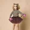 IWTBNOA Cat Costume Girls, 5 Pieces Leopard Costume Children, Cat