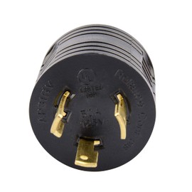 RVGUARD Generator Adapter Plug 3 Prong to RV 30 Amp, NEMA L5-30P to NEMA TT-30R Locking Adapter