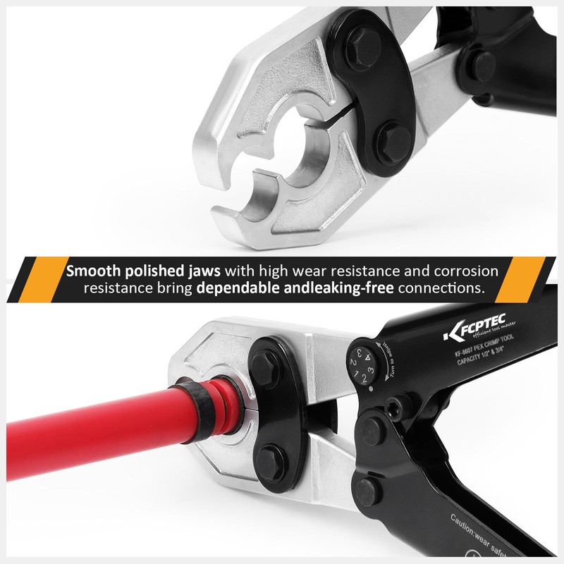 KF CPTEC Forged Steel Heavy-Duty PEX Crimping Tool for 1/2"