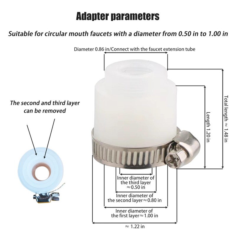 Faucet Extension Tube,Rotatable Extender Hose,Bendable Water Tap Pipe,Splash Proof Mouth,Kitchen
